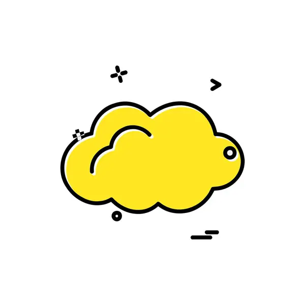 Wolke Icon Design Bunte Vektorillustration — Stockvektor