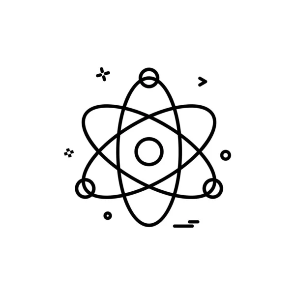 Atom Química Física Ciencia Icono Vector Diseño — Vector de stock