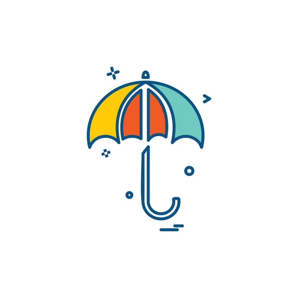 Umbrella Icon Design Vector Illustration — Stock Vector