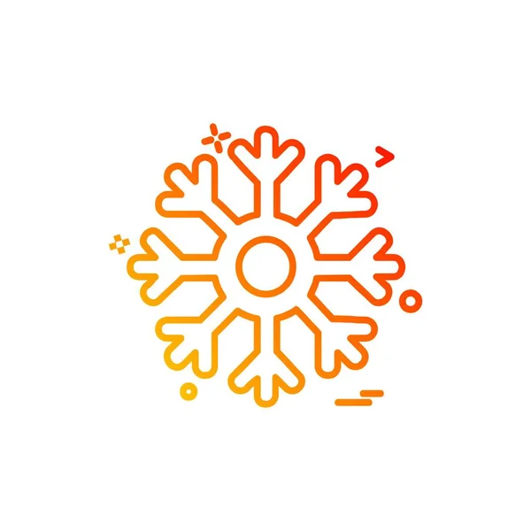 Sneeuwvlokken Pictogram Ontwerp Vectorillustratie — Stockvector