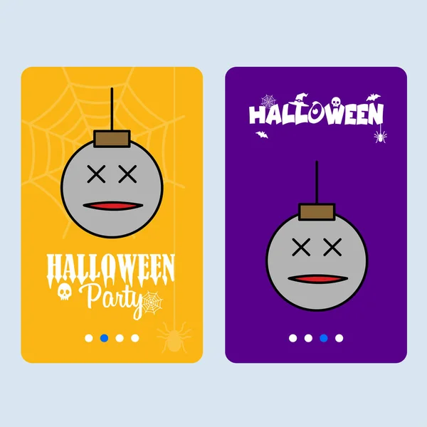 Šťastný Halloween Pozvánky Design Koule Vektor — Stockový vektor