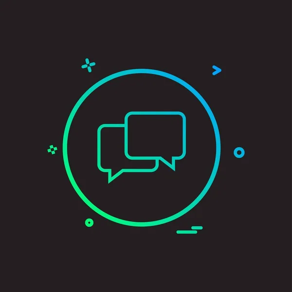 Sms Chat Pictogram Vector Design — Stockvector