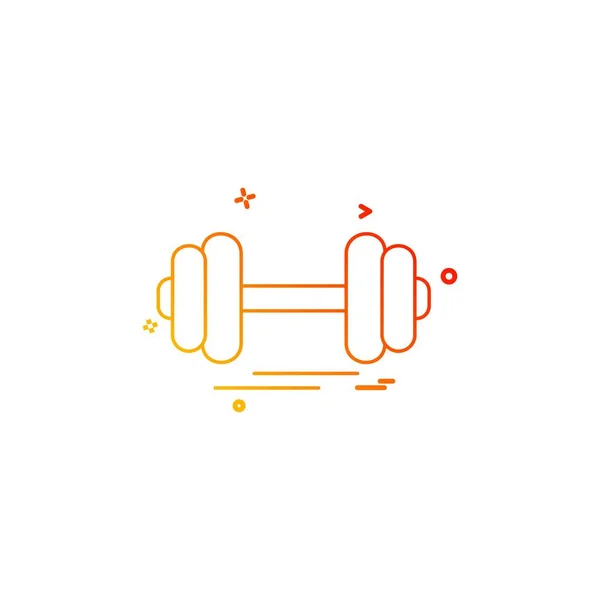 Sportschool Pictogram Ontwerp Vector — Stockvector