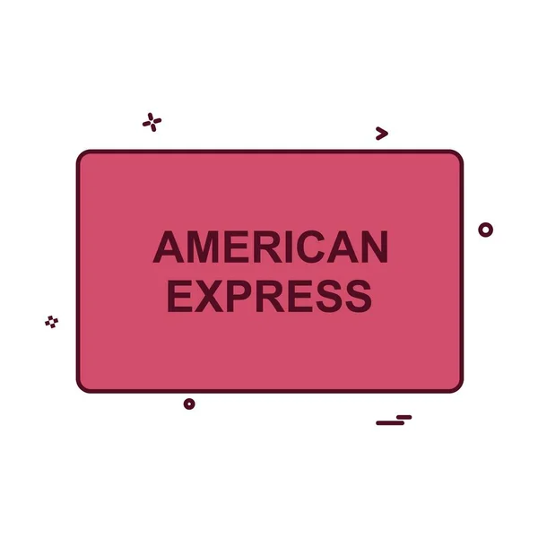 American Express Card Ikona Projekt Wektor — Wektor stockowy