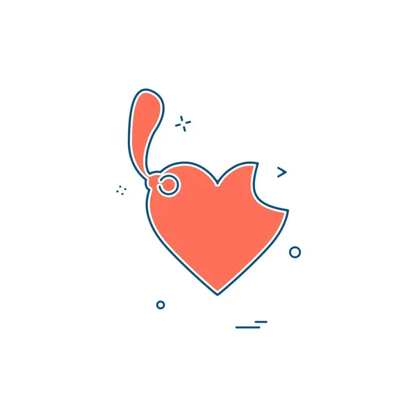 Heart Icon Design Vector Illustration Valentine Day — Stock Vector