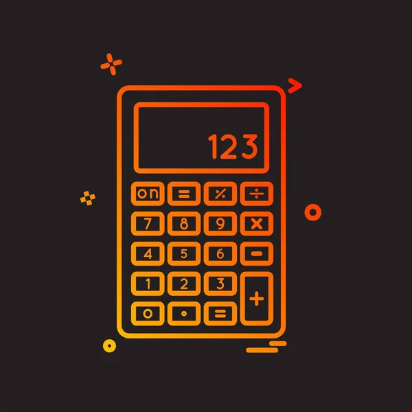 Calculadora Icono Diseño Vector — Vector de stock