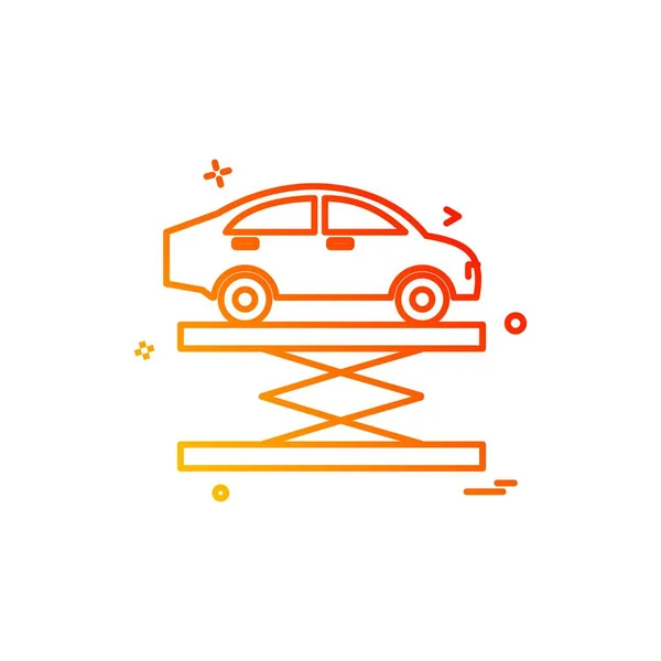 Coche Taller Icono Diseño Vector — Vector de stock