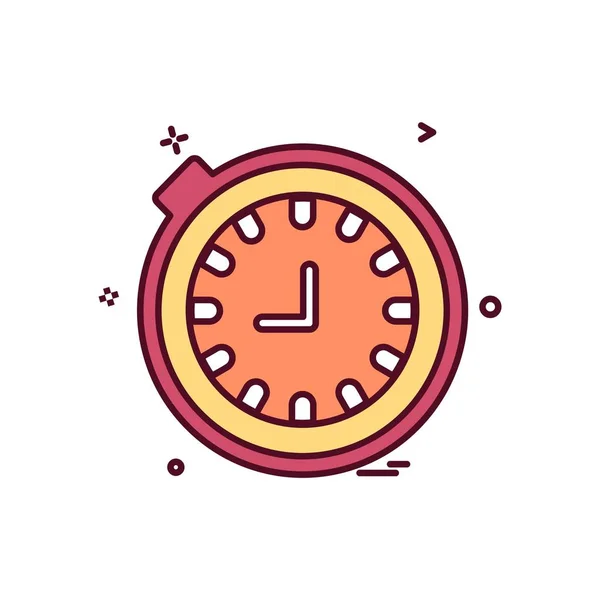 Time Icon Design Colorful Vector Illustration — Stock Vector