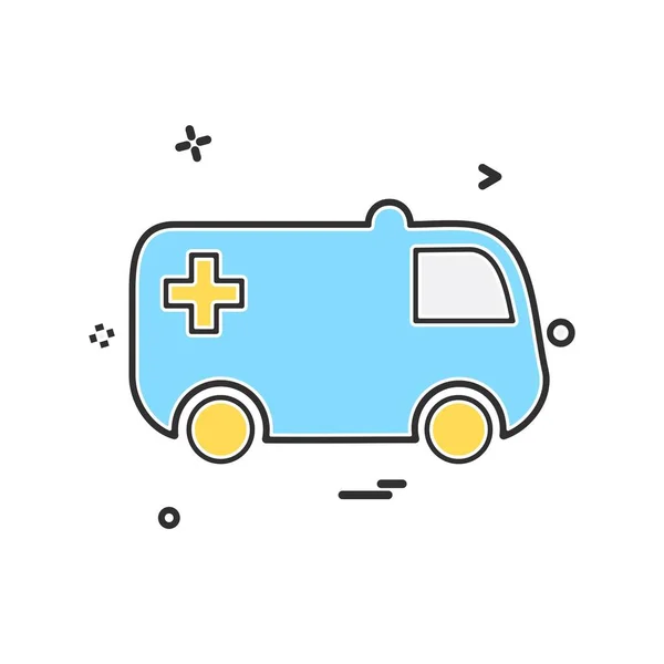 Ambulance Icon Design Vector — Stock Vector