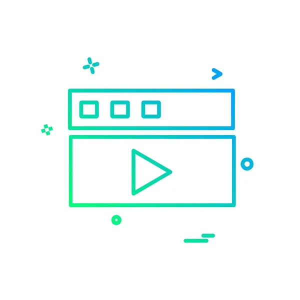 Ikonu Pro Video Design Vektorové Ilustrace — Stockový vektor