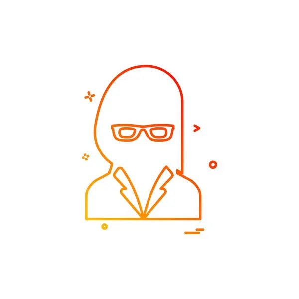 Avatar Pictogram Ontwerp Vectorillustratie — Stockvector