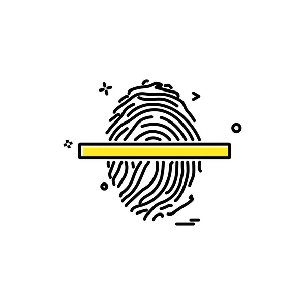 Fingerprint Icon Design Vector — Stock Vector