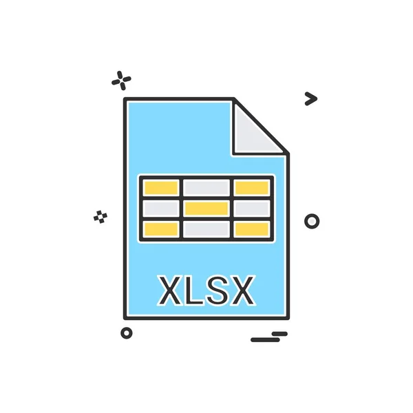 Xlsx File File Extension File Format Icon Vector Design — Stock Vector