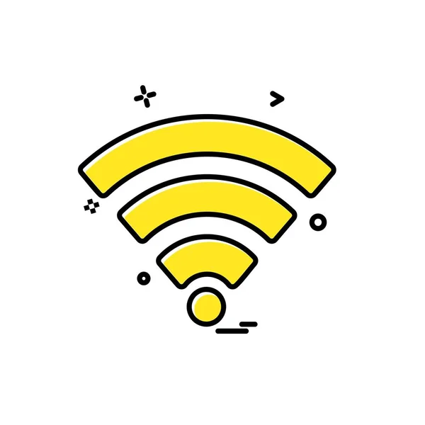 Wifiアイコンデザインベクトル — ストックベクタ