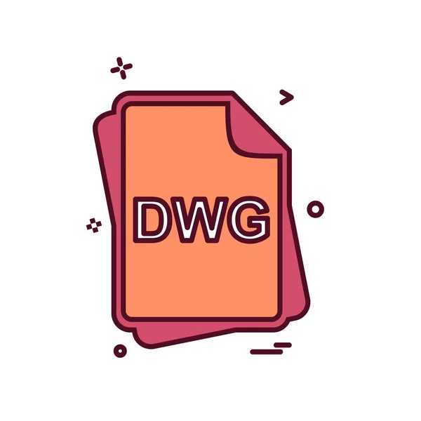 Dwg ファイルの種類アイコン デザインのベクトル — ストックベクタ