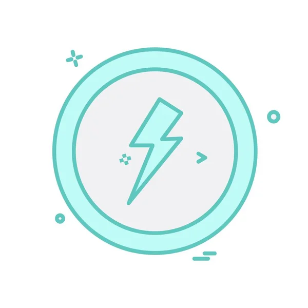 Electric Current Icon Design Vector — Stock Vector