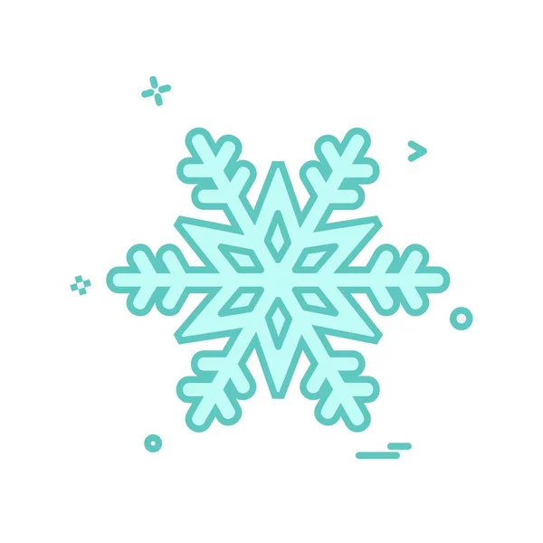 Copo Nieve Icono Vector Sobre Fondo Blanco — Vector de stock