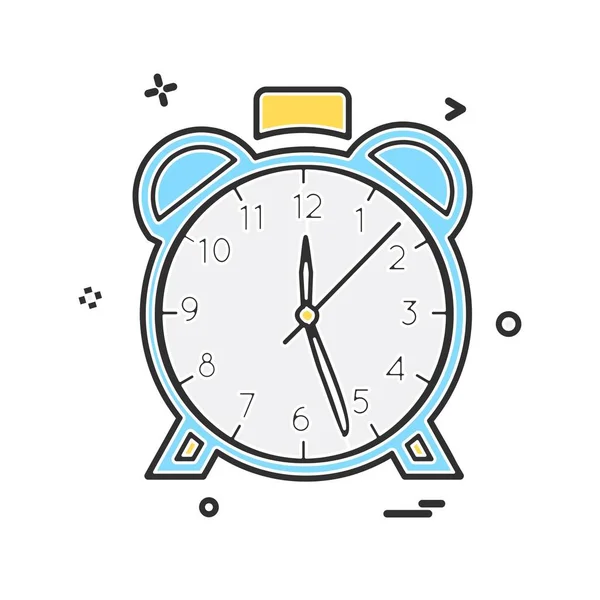 Reloj Icono Plano Vector Ilustración — Archivo Imágenes Vectoriales