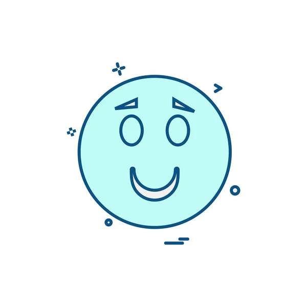 Emoji Ikon Design Färgglada Vektorillustration — Stock vektor