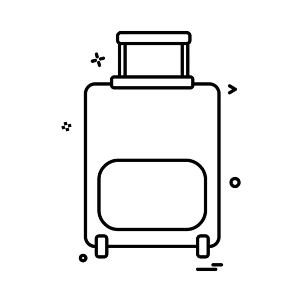 Travel Bag Icon Design Vector — Stock Vector