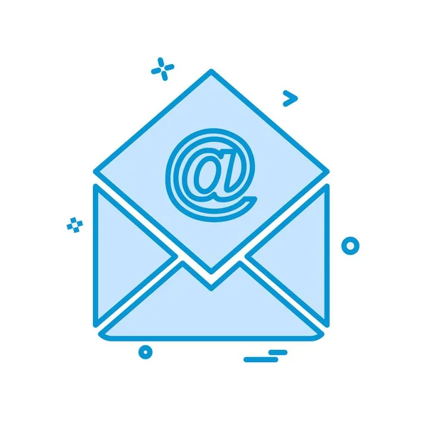 Mail Icon Design Bunte Vektorillustration — Stockvektor