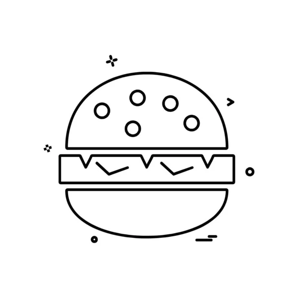 Burger Ícone Vetor Design — Vetor de Stock