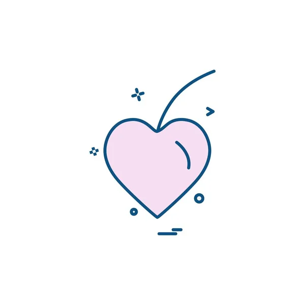 Hart Pictogram Ontwerp Vectorillustratie Voor Valentijn — Stockvector