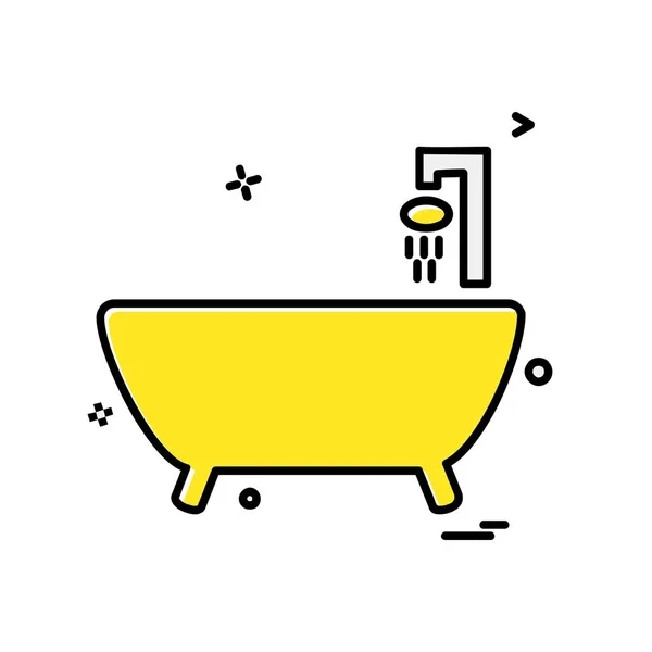 Designvektor Für Badewannen Symbole — Stockvektor