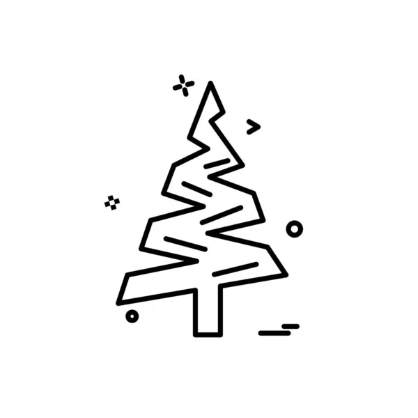 Weihnachtsbaum Symbol Design Vektor — Stockvektor