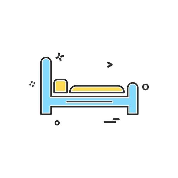 Ilustração Vetor Projeto Ícone Cama — Vetor de Stock