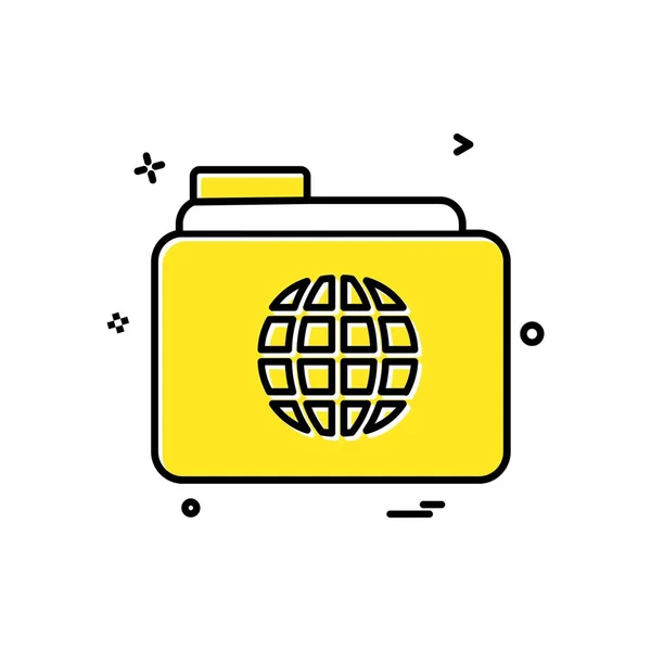 Ordner Icon Design Vektor Illustration — Stockvektor