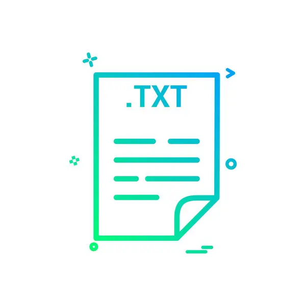 Txtアプリケーションのダウンロードファイル形式アイコンベクトルデザイン — ストックベクタ