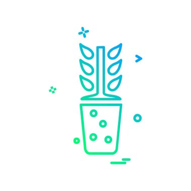 Bitki simgesi tasarım vektörü