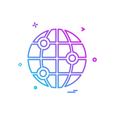 Küre simge tasarlamak vektör