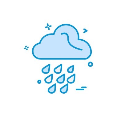 Yağmur simgesi tasarım vektörü