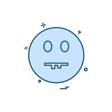 Emoji simgesi tasarım, renkli vektör çizim