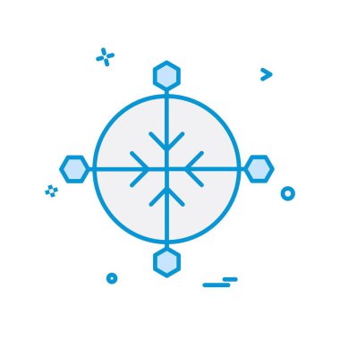 Kar tanesi simge vektör beyaz arka plan üzerinde