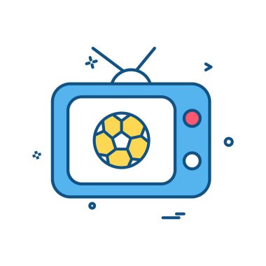 TV futbol simge vektör tasarımı