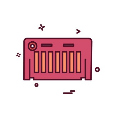 Piyano simge tasarlamak vektör