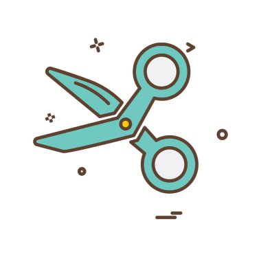 Makas simge tasarlamak vektör