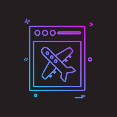 Seyahat simgesi tasarım vektörü