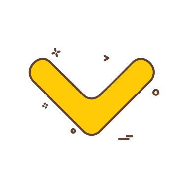 Aşağı ok simgesi tasarım vektörü