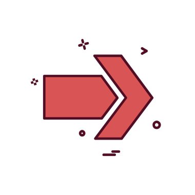 Ok simgesi tasarım vektörü