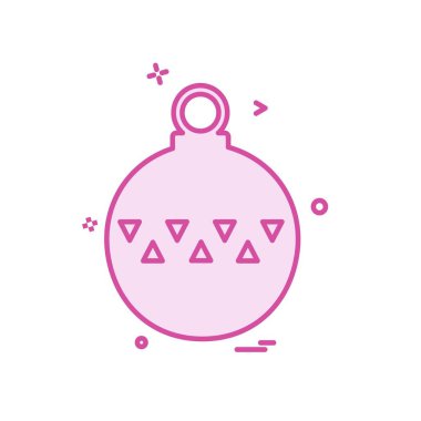 Noel top simge tasarlamak vektör