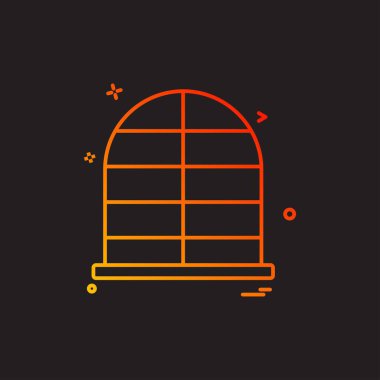 Mobilya simgesi tasarım, renkli vektör çizim