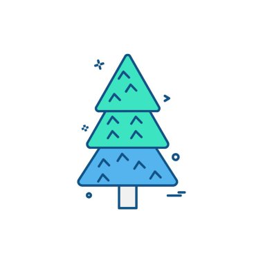 Ağaç simgesi tasarım vektörü