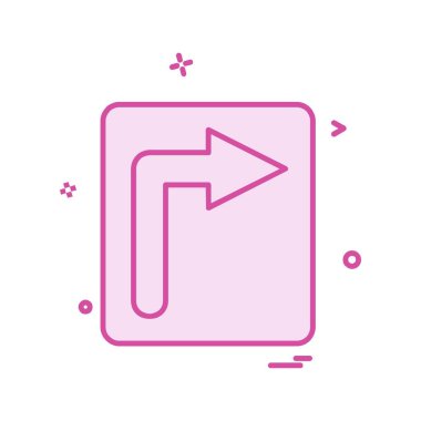 Yön ok simgesi tasarım vektörü 