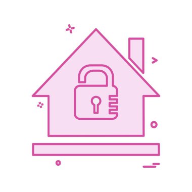 Güvenli Ev simgesi tasarım vektörü