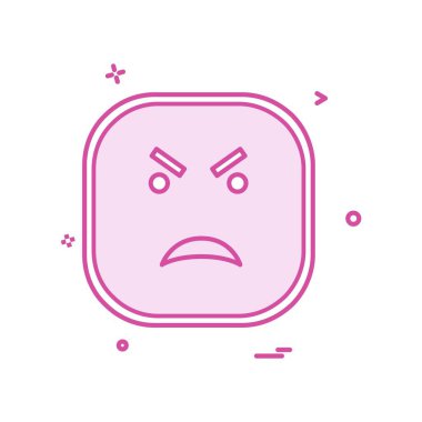 Üzgün emoji simgesi tasarım vektörü