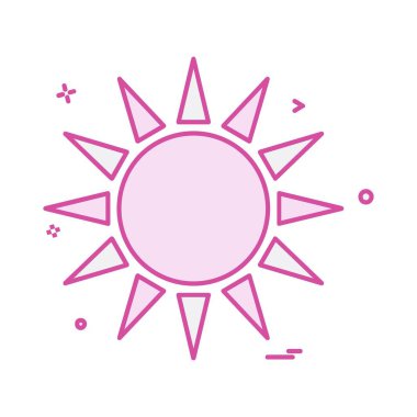 Güneş simgesi tasarım vektörü